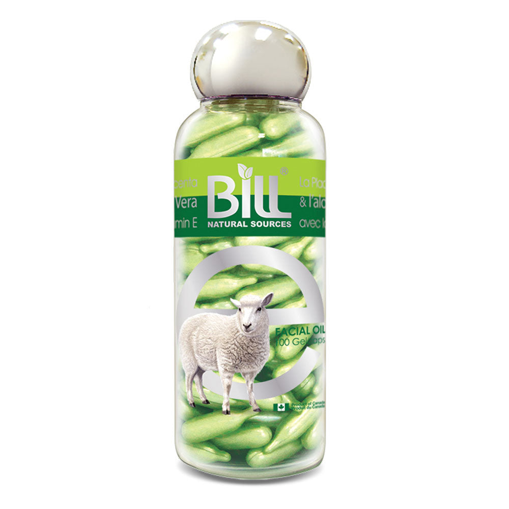BILL Natural Sources® Lamb Placenta Facial Moisturizer with Aloe Vera & Vitamin E Gelcaps