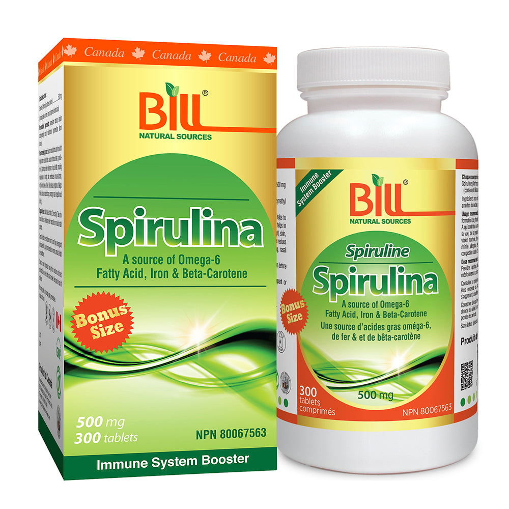 BILL Natural Sources® Spirulina 500mg 300 Tablets