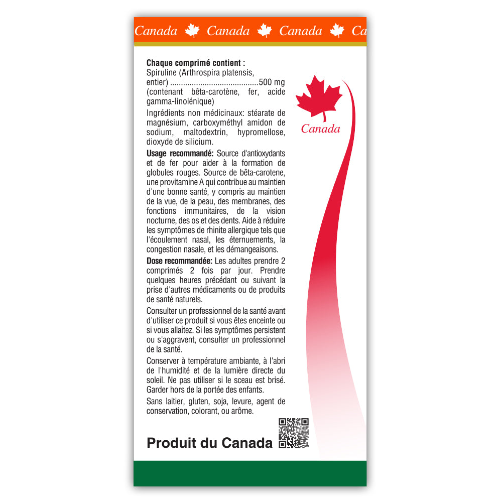 BILL Natural Sources® Spirulina 500mg 300 Tablets