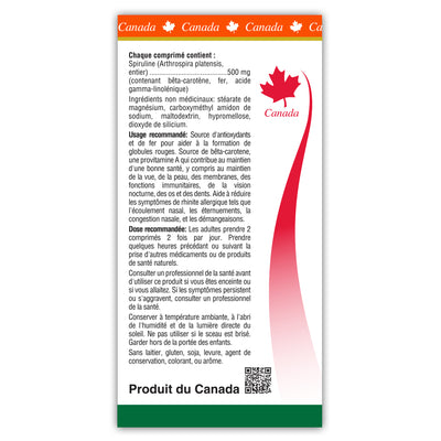 BILL Natural Sources® Spirulina 500mg 300 Tablets