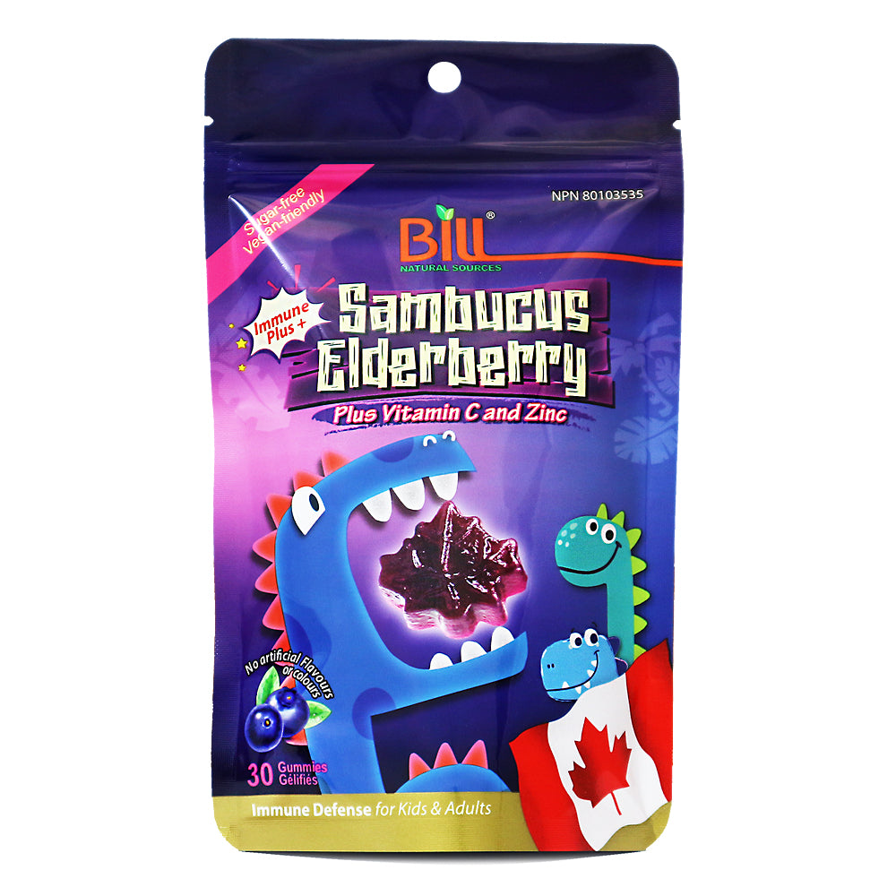 BILL Natural Sources® Sambucus Elderberry 30 Vegetarian Gummies