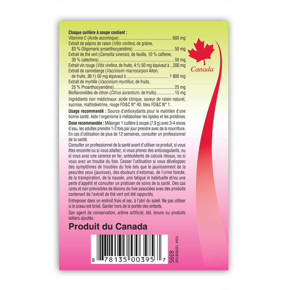 BILL Natural Sources® OPCs-7 Super Antioxidant Drink Mix Powder 300g