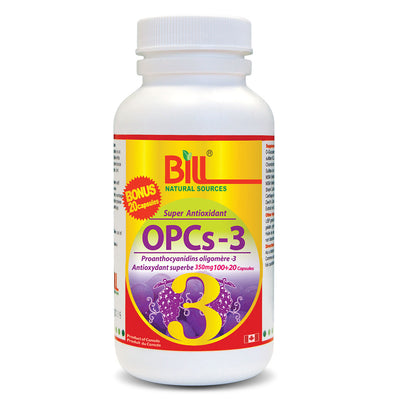 BILL Natural Sources® OPCs-3 Super Antioxidant 120 capsules