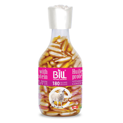 BILL Natural Sources® Facial Oil with Placenta Protein with Vitamin E SPF15 Gelcaps