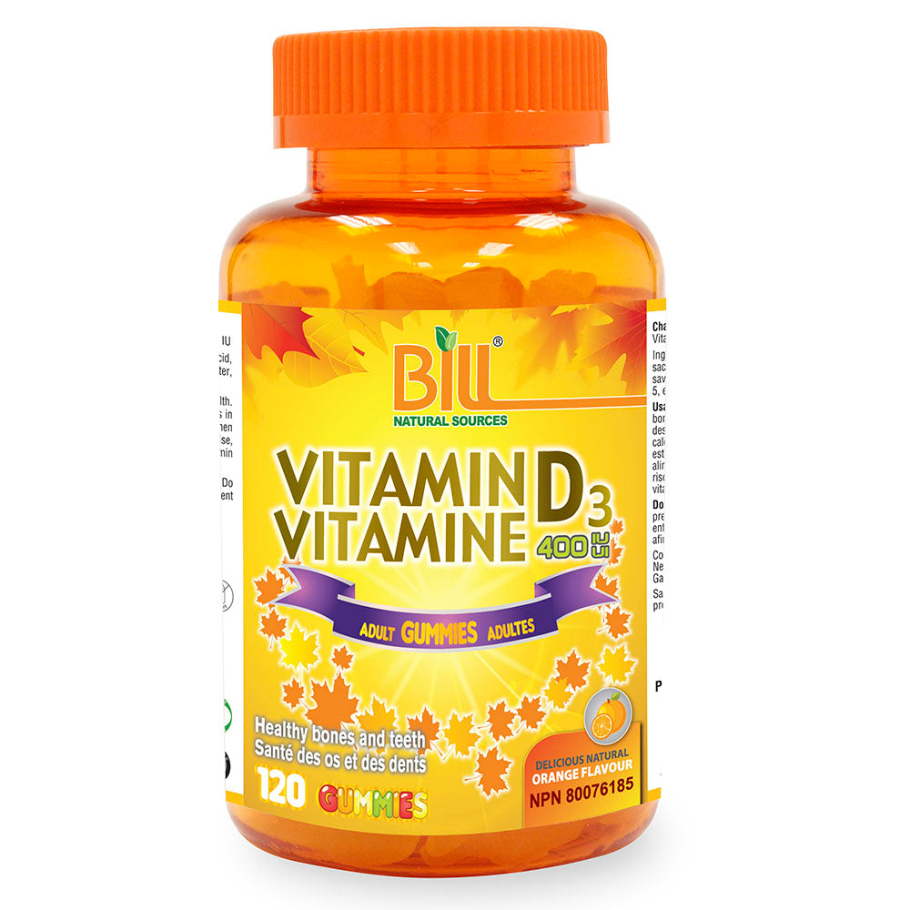BILL Natural Sources® Vitamin D3 400IU Adult 120 Gummies