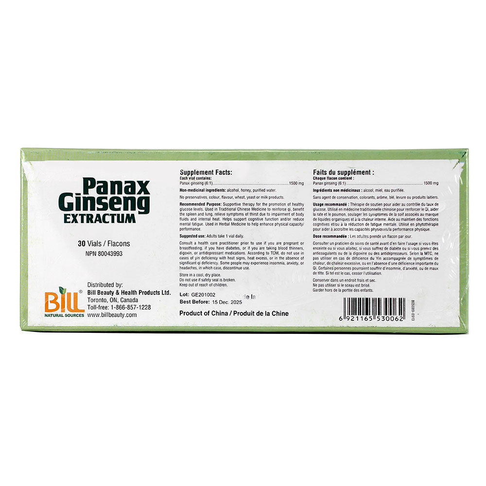 Panax Ginseng Extractum 10ml x 30vials