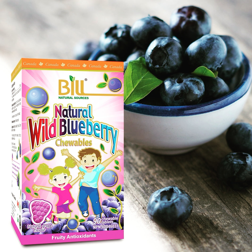 BILL Natural Sources® Natural Wild Blueberry 90 Chewable Tablets